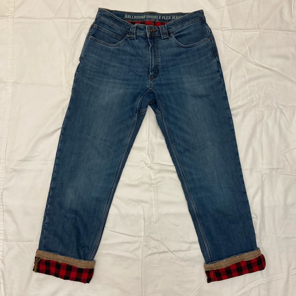 Duluth Mens Ballroom Double Flex Jeans Fleece Lined 32x32